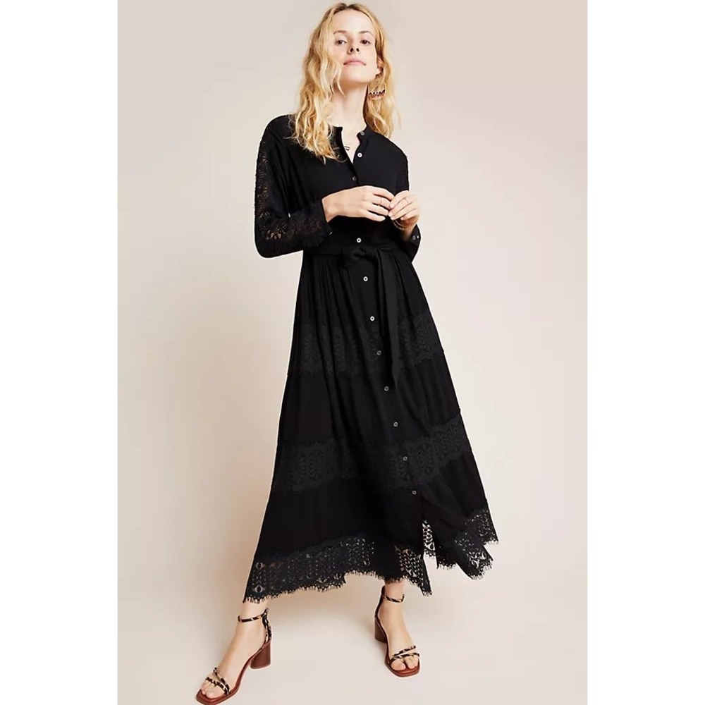 NWT Anthropologie Seen Worn Kept Magda Lace Maxi Dress Size 2 Bohemian Cottage
